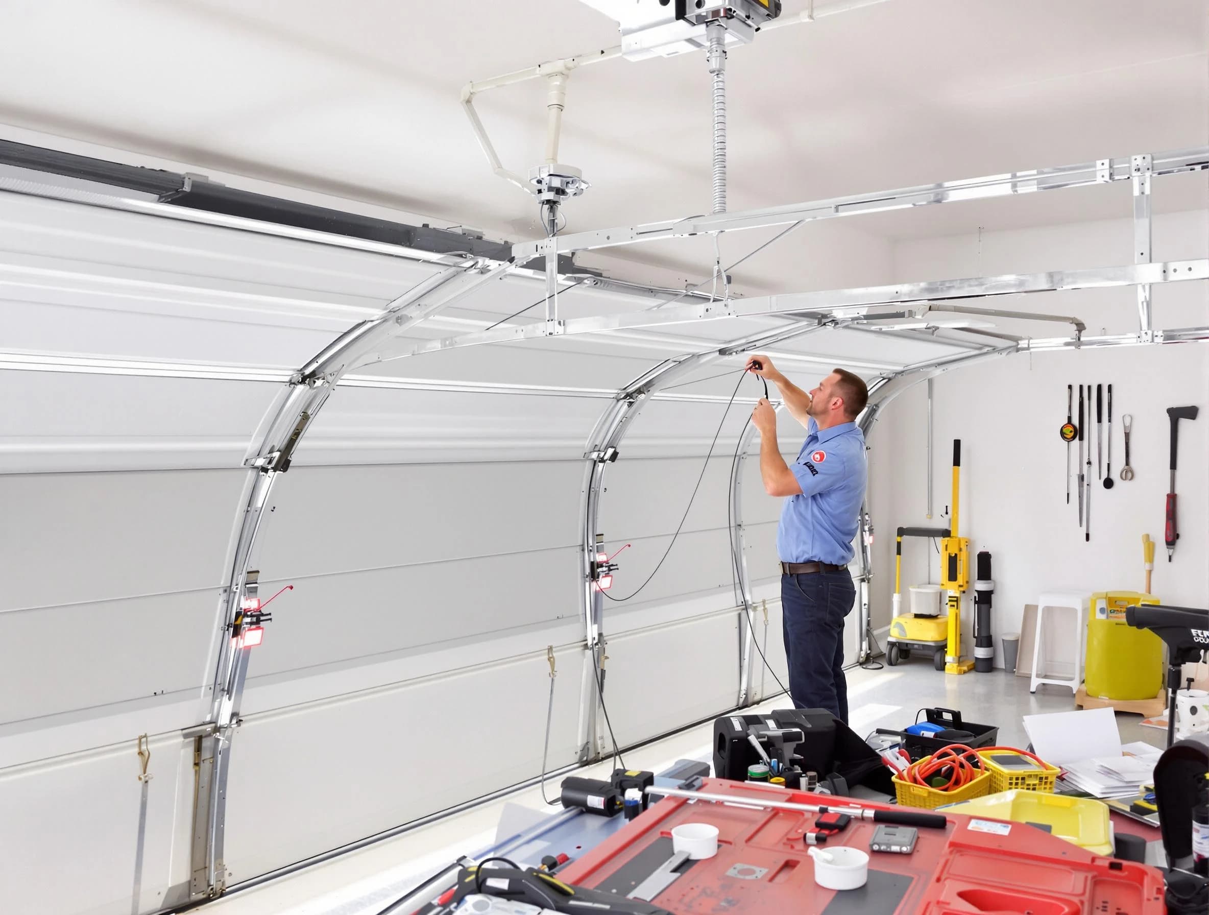 Garage door cable repair service by Blanchard Garage Door Repair in Blanchard