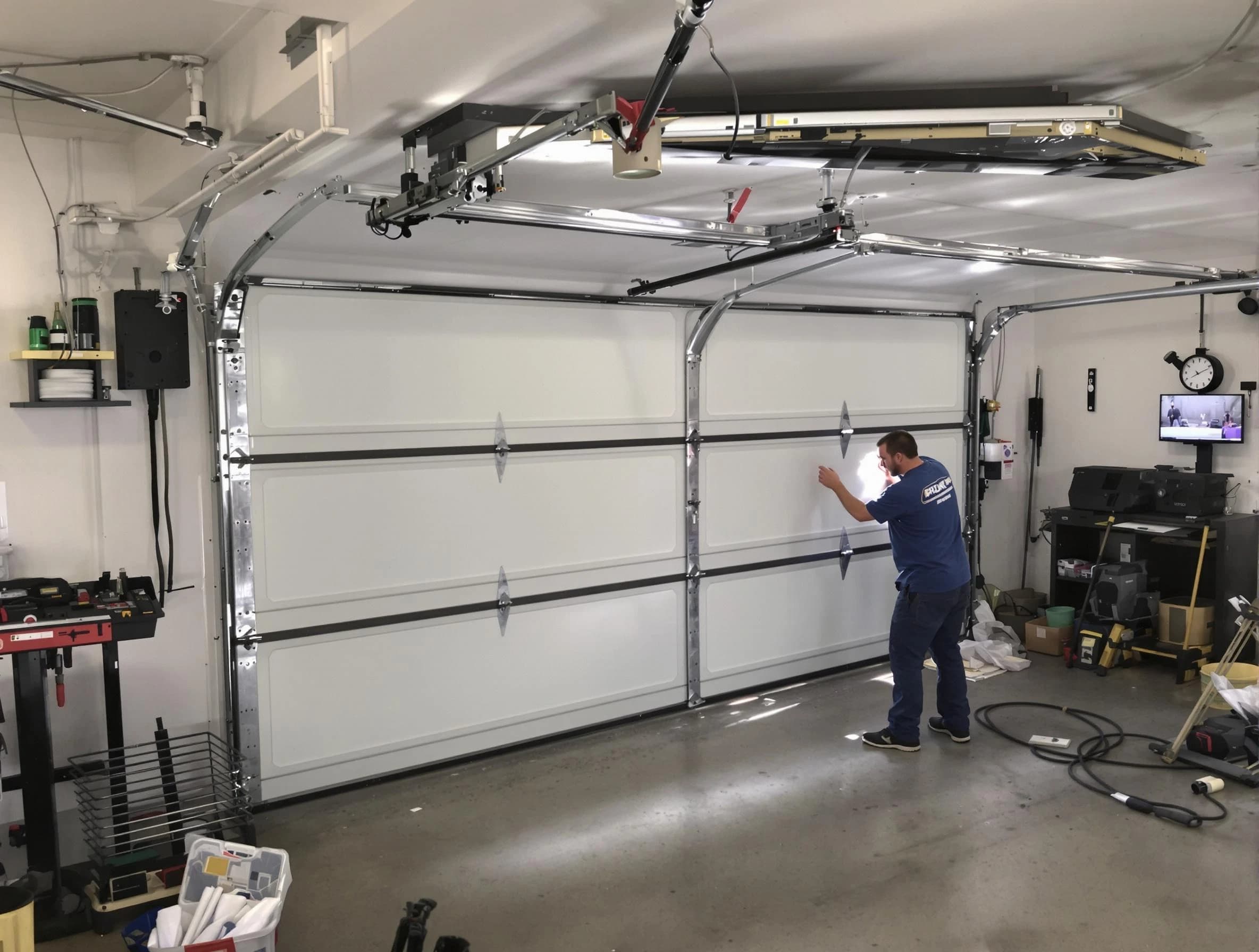 Professional garage door repair service by Blanchard Garage Door Repair in Blanchard