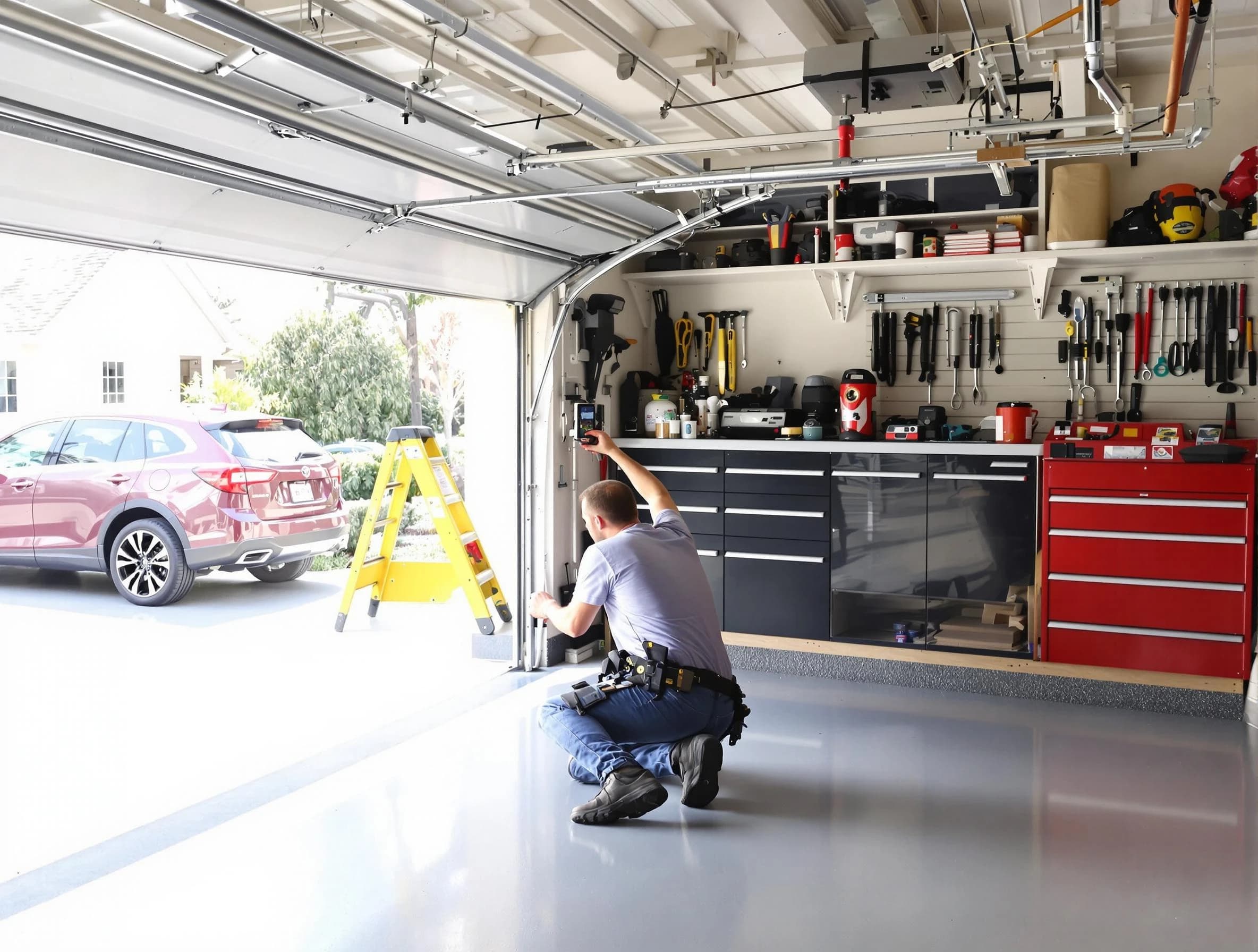 Local garage door repair service by Blanchard Garage Door Repair in Blanchard