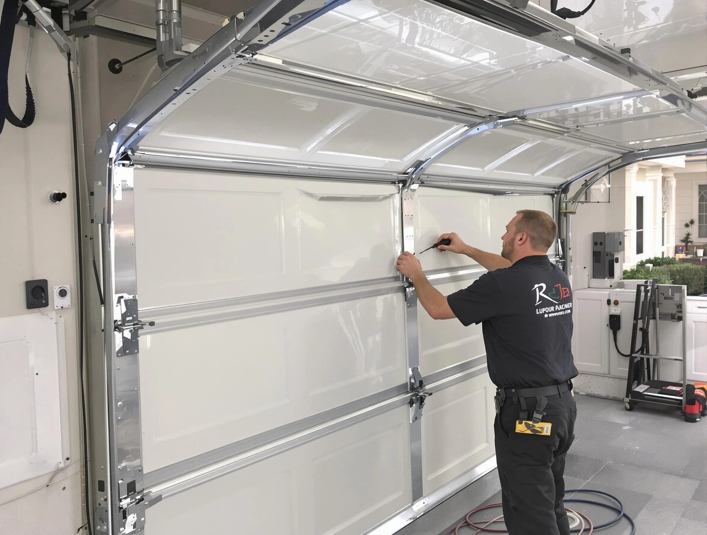 Blanchard Garage Door Repair professional performing panel repair in Blanchard