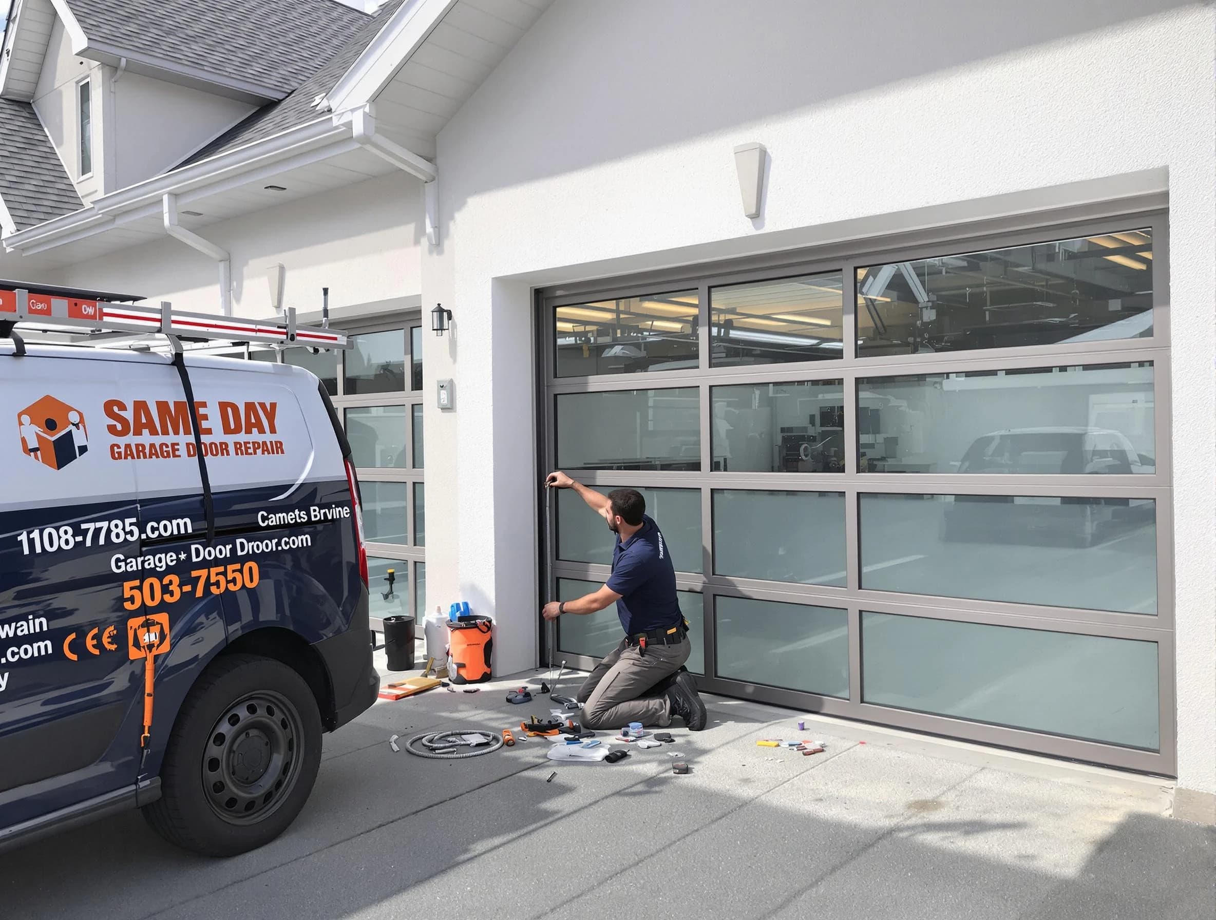 Same-day garage door repair service by Blanchard Garage Door Repair in Blanchard