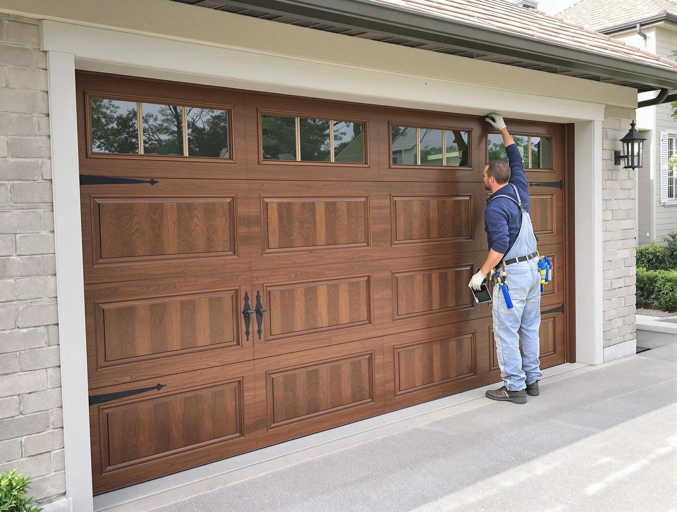 Custom garage door showcase by Blanchard Garage Door Repair in Blanchard