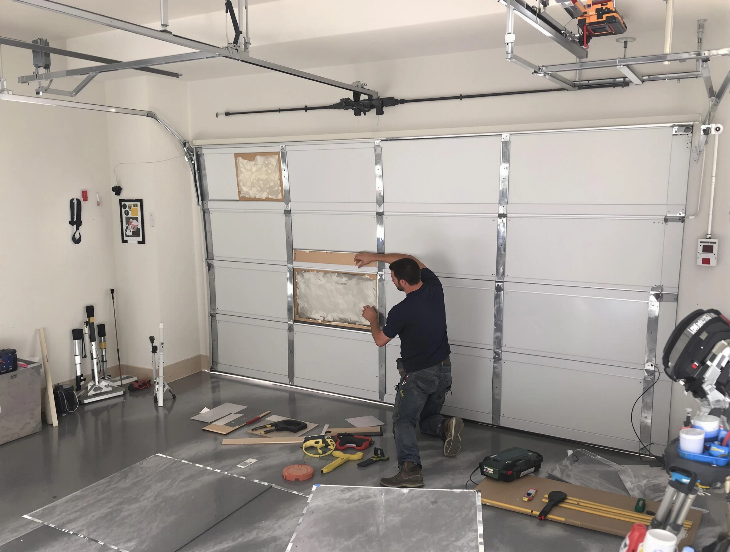 Garage Door Panel Repair in Blanchard