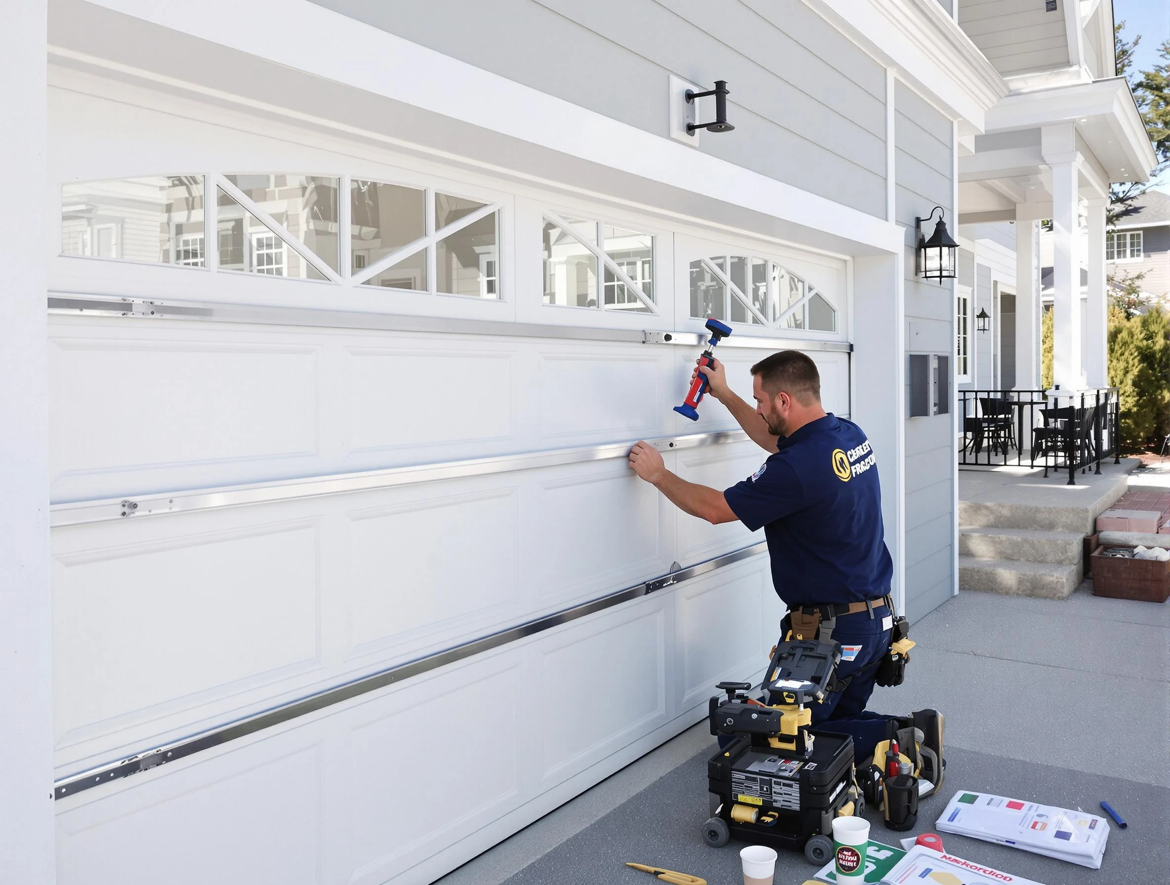 Professional garage door installation by Blanchard Garage Door Repair in Blanchard