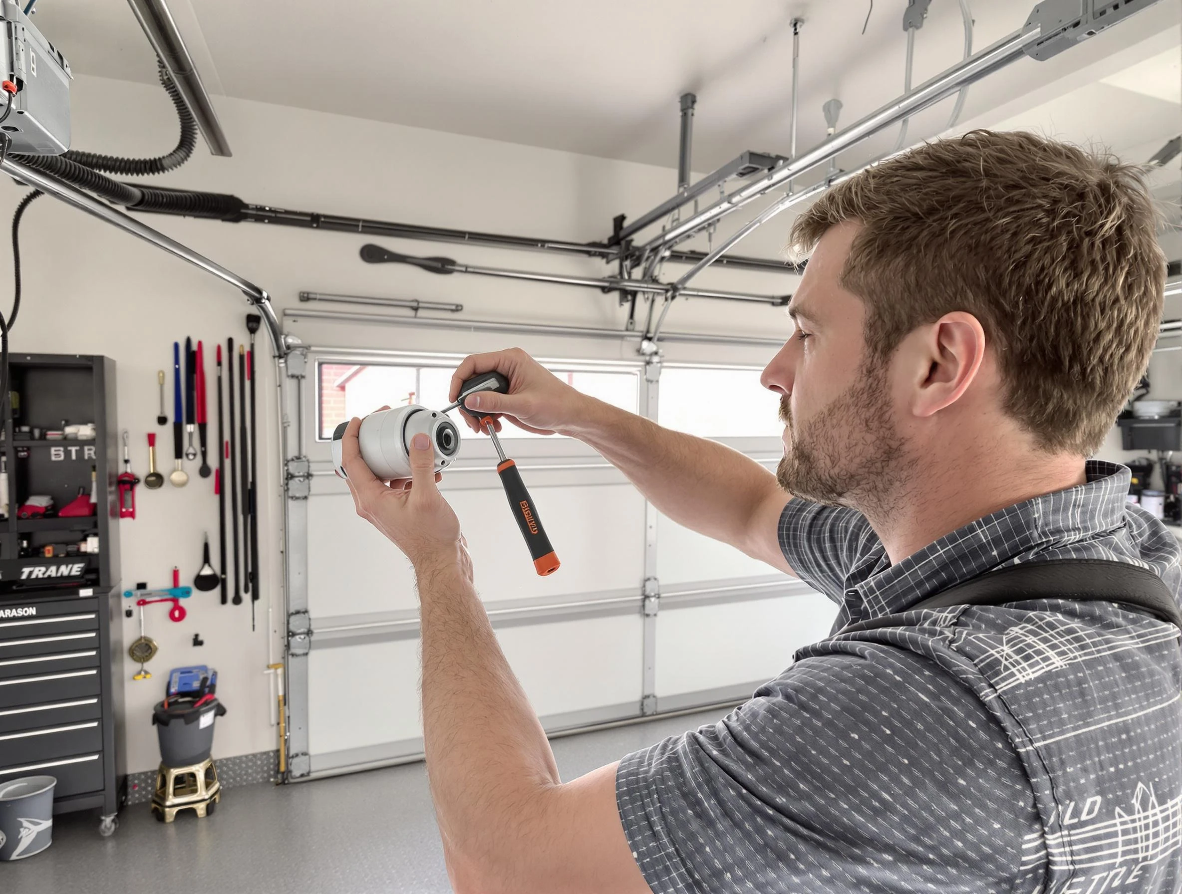 Garage door opener repair service by Blanchard Garage Door Repair in Blanchard