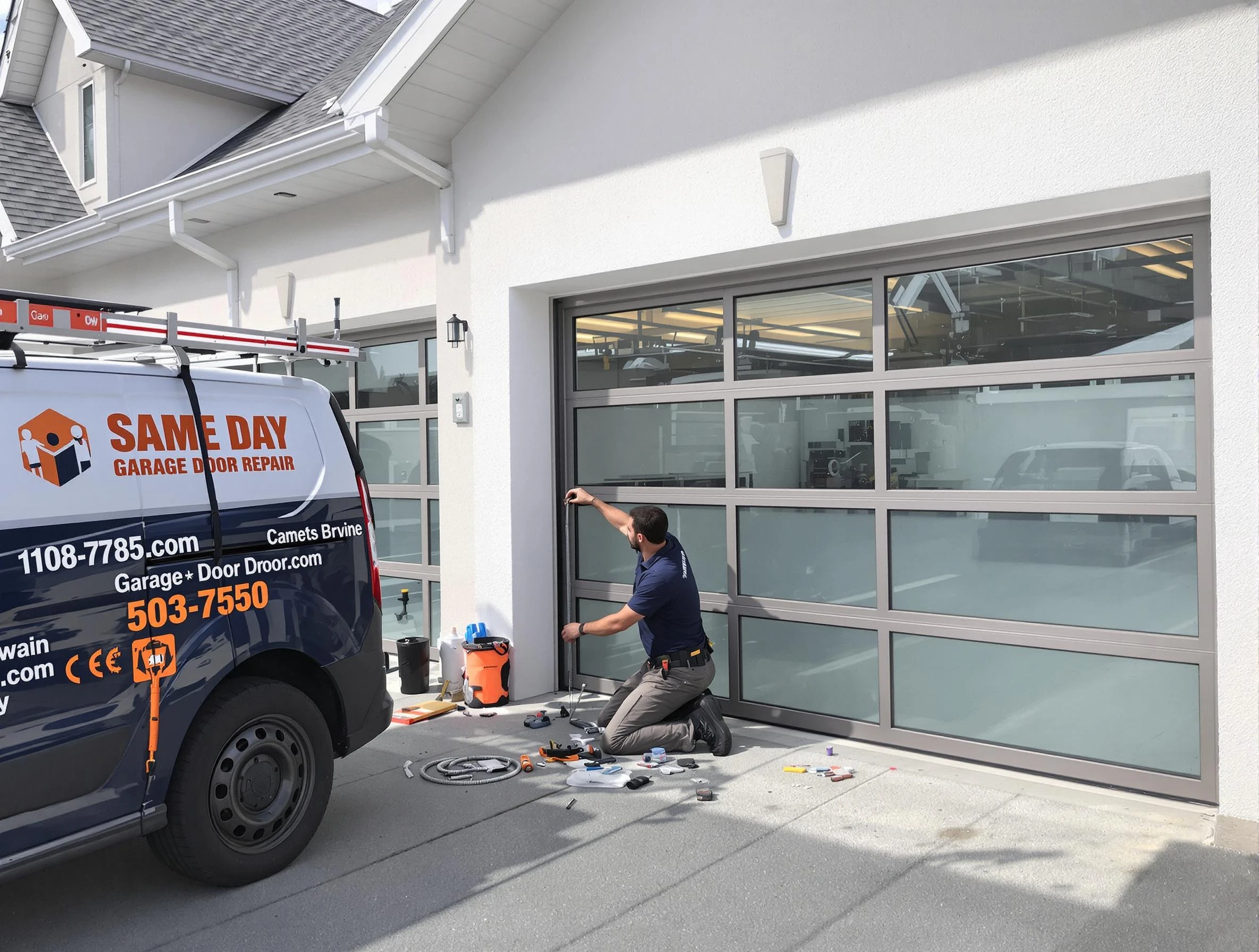 Same-day garage door repair service by Blanchard Garage Door Repair in Blanchard